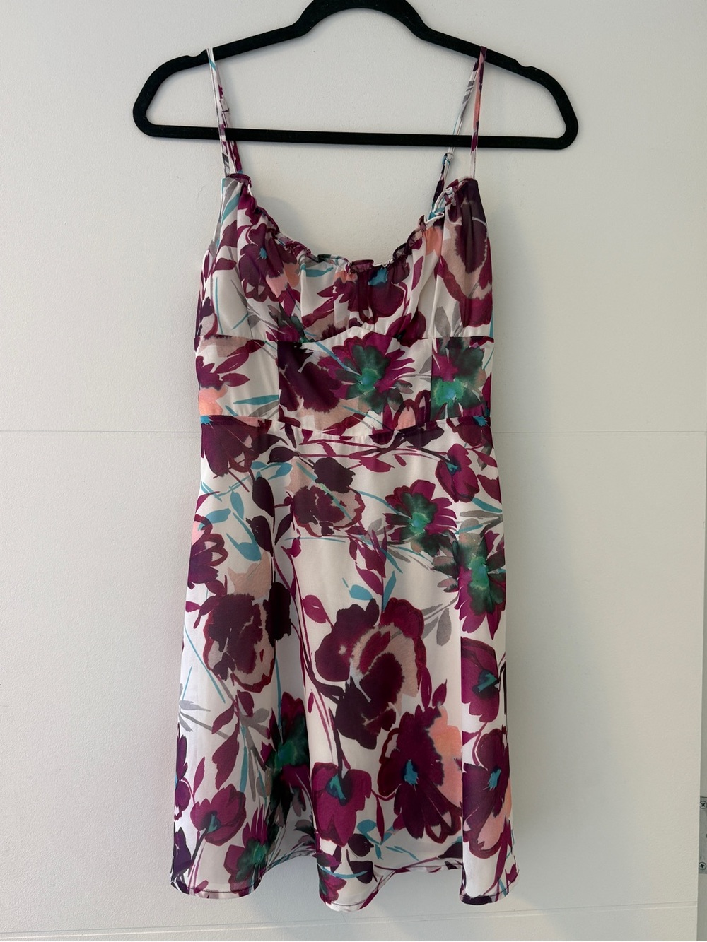 Dynamite Floral Print Fit & Flare Mini Dress XS